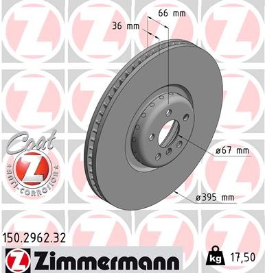 Zimmermann 150.2962.32 Brake Disc for BMW, Rolls-Royce gallery