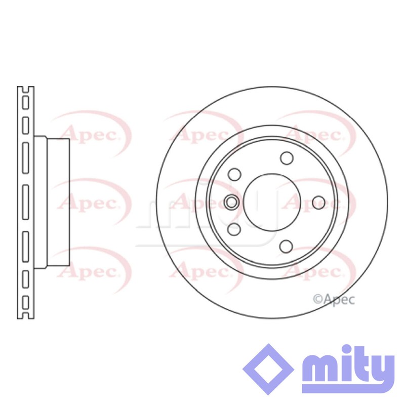 Fits BMW 3 Series 2004-2018 1 Series 2004- 2 Series 2014- Brake Disc Rear Mity