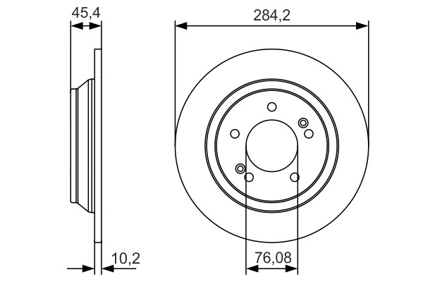 2x Brake Discs Pair Solid Rear 284mm 0986479C39 Bosch Set 58411A4000 BD2178 New gallery