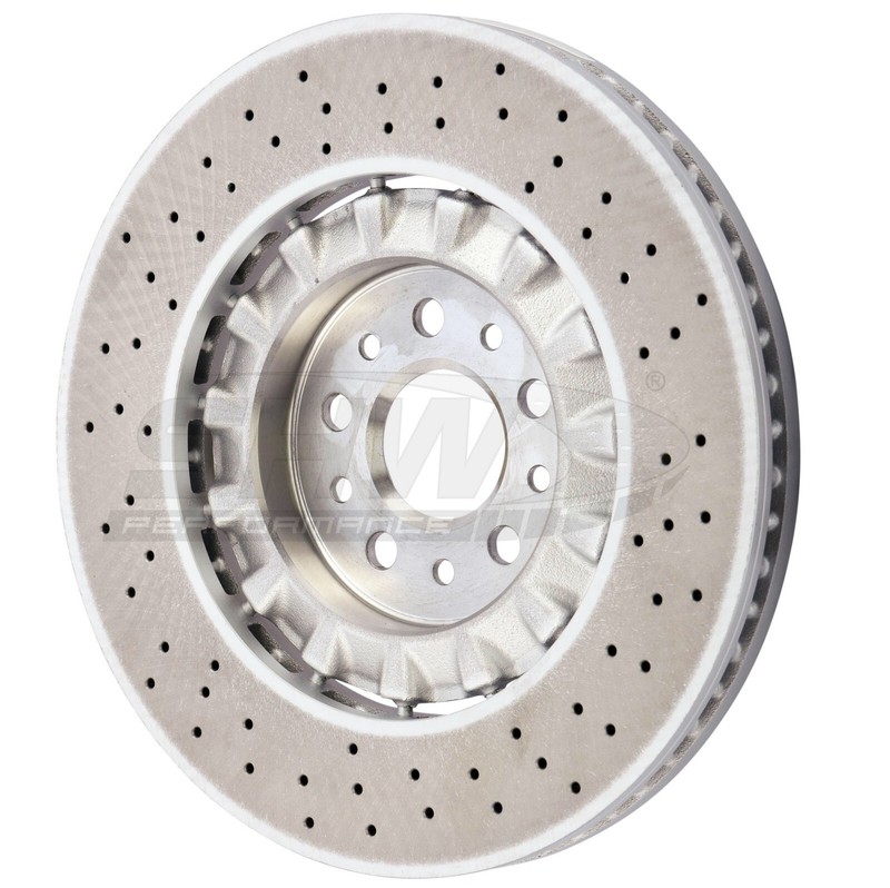 SHW Performance Front Drill 380mm Disc Brake Rotor For Levante 6 Piston Caliper gallery