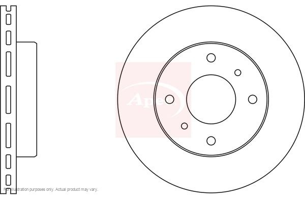 2X APEC Front Brake Discs for NISSAN 200SX 1988-94 256mm Vented DSK507 gallery