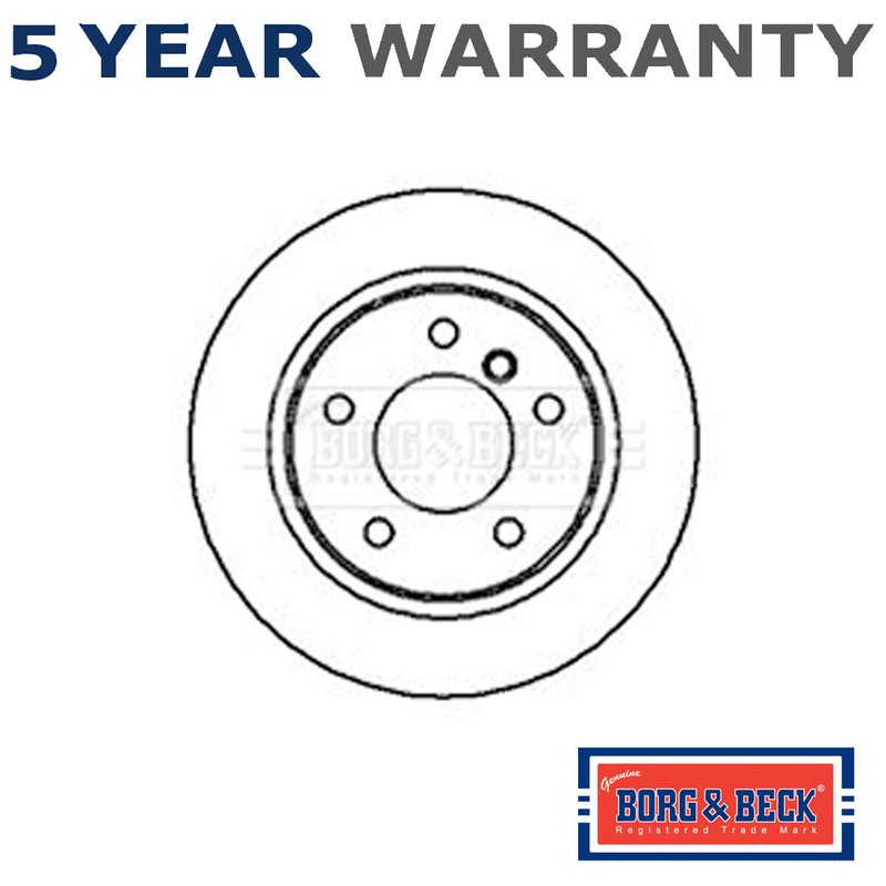 Borg & Beck Rear 1x Brake Disc Fits BMW 3 Series 1995-2006 34211162315