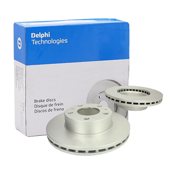 Delphi BG4823C Front Brake Disc Coated Fits Vauxhall Fiat Peugeot Citroen Opel