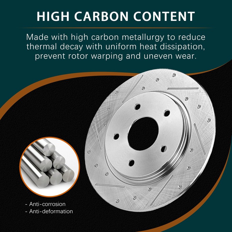Rear Disc Brake Rotors Solid for Lexus ES350 Toyota Camry Avalon gallery