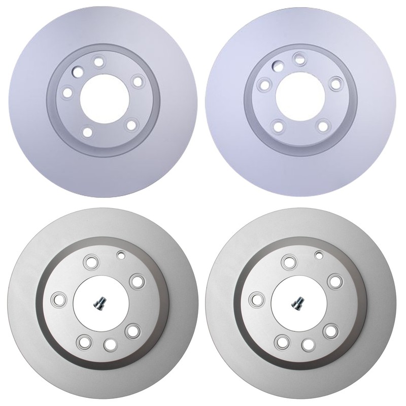 Hella Front 360mm & Rear 330mm Rotors Disc Brake Rotor Kit For Porsche Cayenne