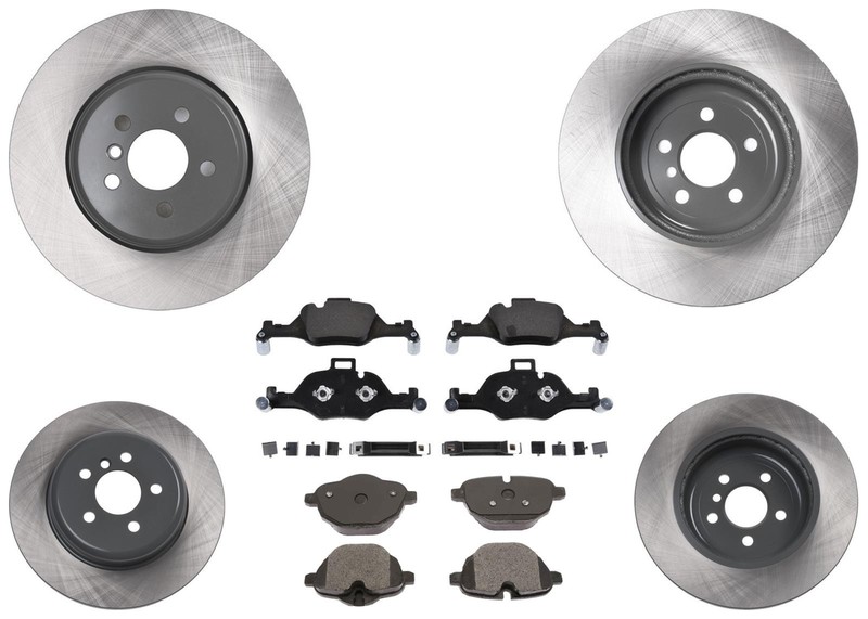 Coated Front & Rr Disc Brake Rotors Disc Brake Pads fits BMW X5 19-23 3.0L 348MM
