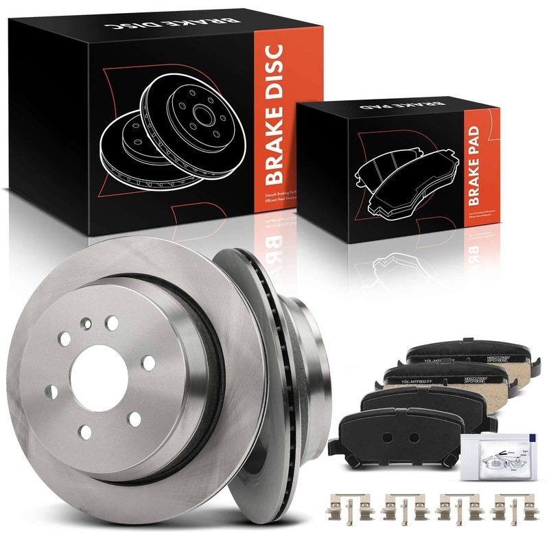 6x Rear Disc Brake Rotors & Ceramic Brake Pads for Chevrolet Colorado GMC Canyon