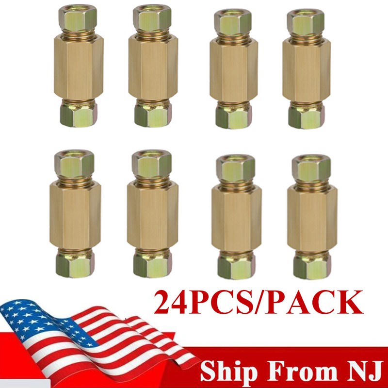 24PCS Car 3/16″ brake line (3/8-24 Inverted) Brake Line Fittings & Brass Unions