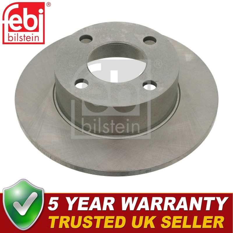 Febi Rear Brake Discs Fits Audi 80 1986-1996 Cabriolet 1991-2000 Coupe 1984-1996