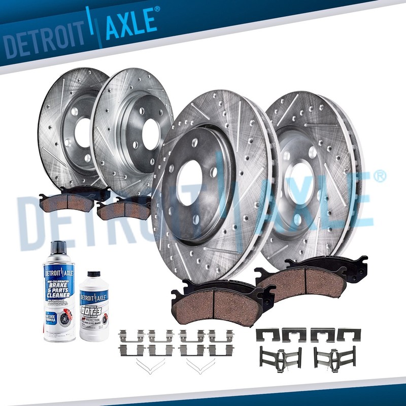 10pc Front Rear Drilled Brake Rotors and Brake Pads for 2003-2011 Honda Element