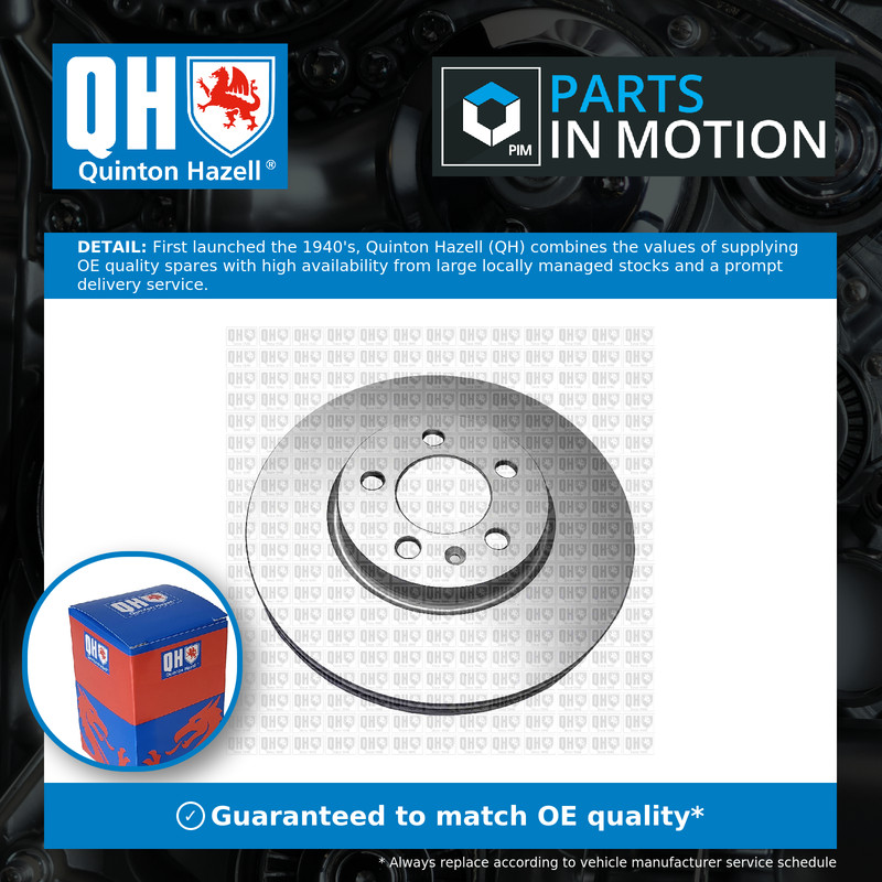 2x Brake Discs Pair Vented Front 276mm BDC6186 Quinton Hazell Set 2Q0615301H New