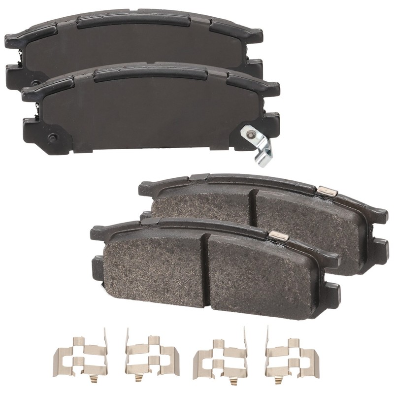 Rear Semi-Metallic Brake Pad Set For 1990-1999 Subaru Legacy w/ Rear Disc Brake