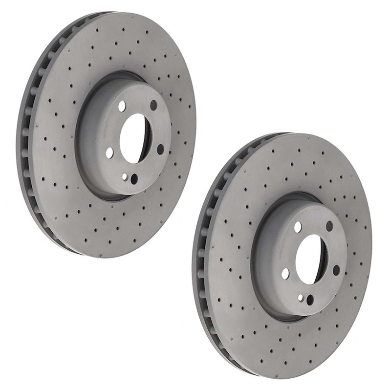 Brembo Pair Set of 2 Front Drilled 342mm Disc Brake Rotors for MB W205 C Class