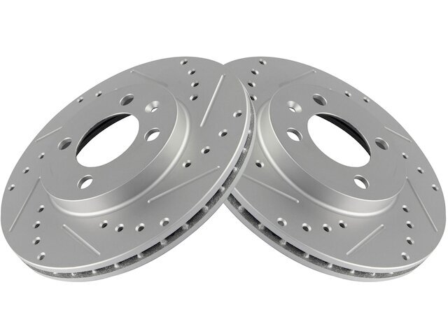 TRQ 21ZQ12G Front Brake Rotor Set Fits 1995-2002 VW Cabrio