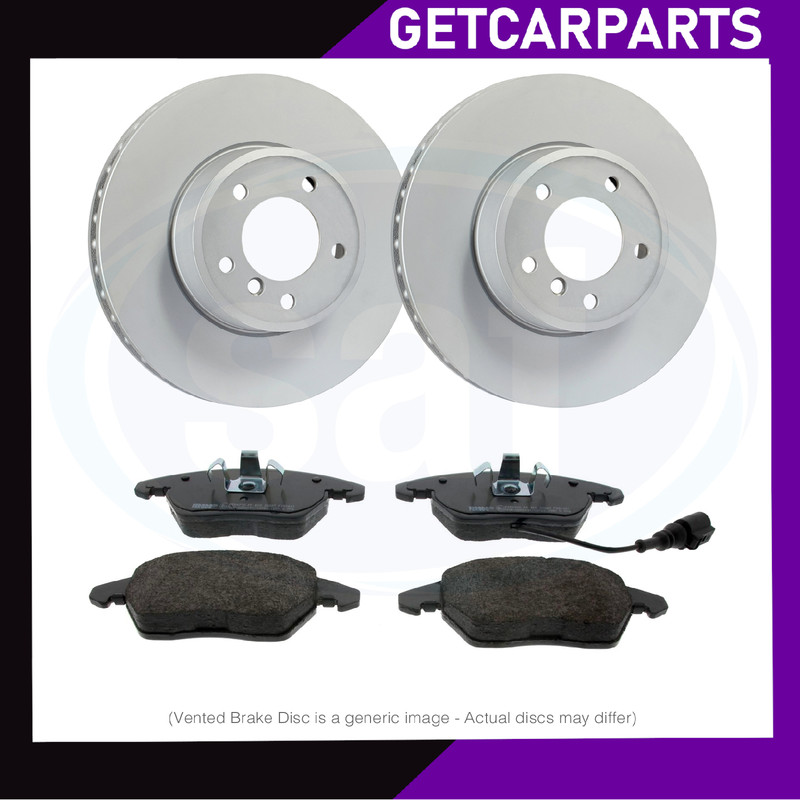 Front Vented Brake Discs/Pads Fits VW Scirocco 2008-2018 1.4/2.0