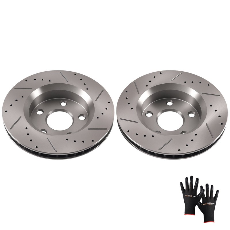 Front Disc Brake Rotors Kit for Jeep Wrangler 2007-2018/Wrangler JK 2018 S-53040