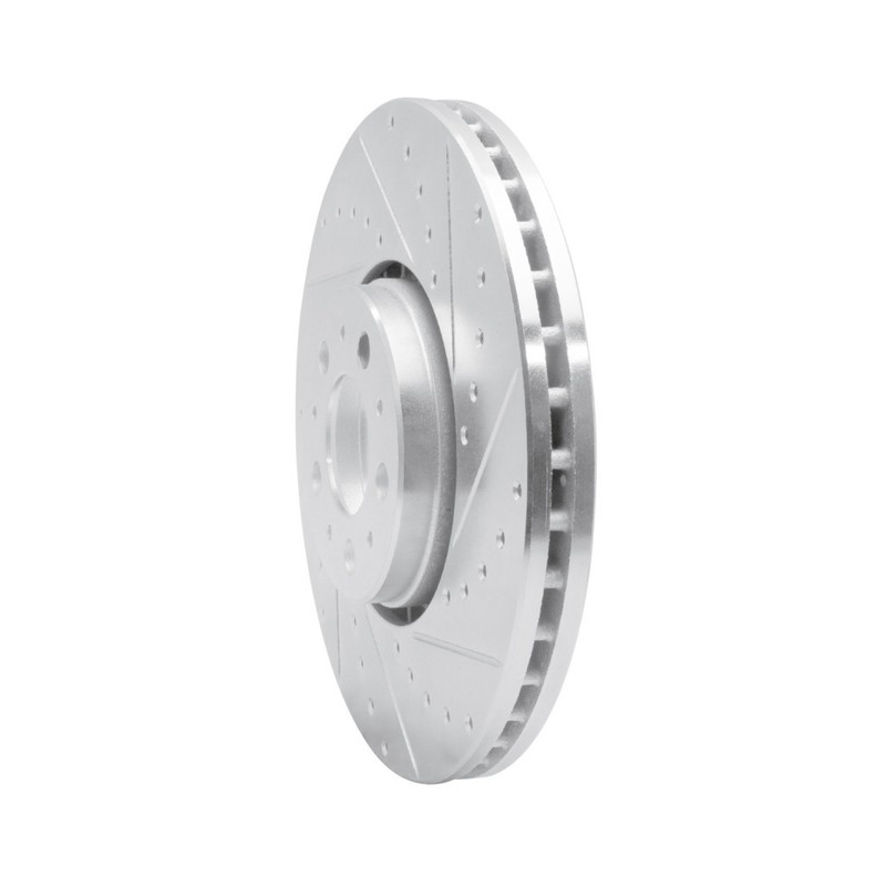For Volvo XC90 2003-2014 Disc Brake Rotor Passenger Side Front Drilled/Slotted gallery