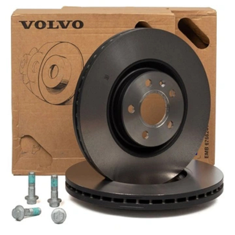 Genuine Volvo Rear Brake Rotor Disc, 15 inch, 2 pack – 32300124 x 2