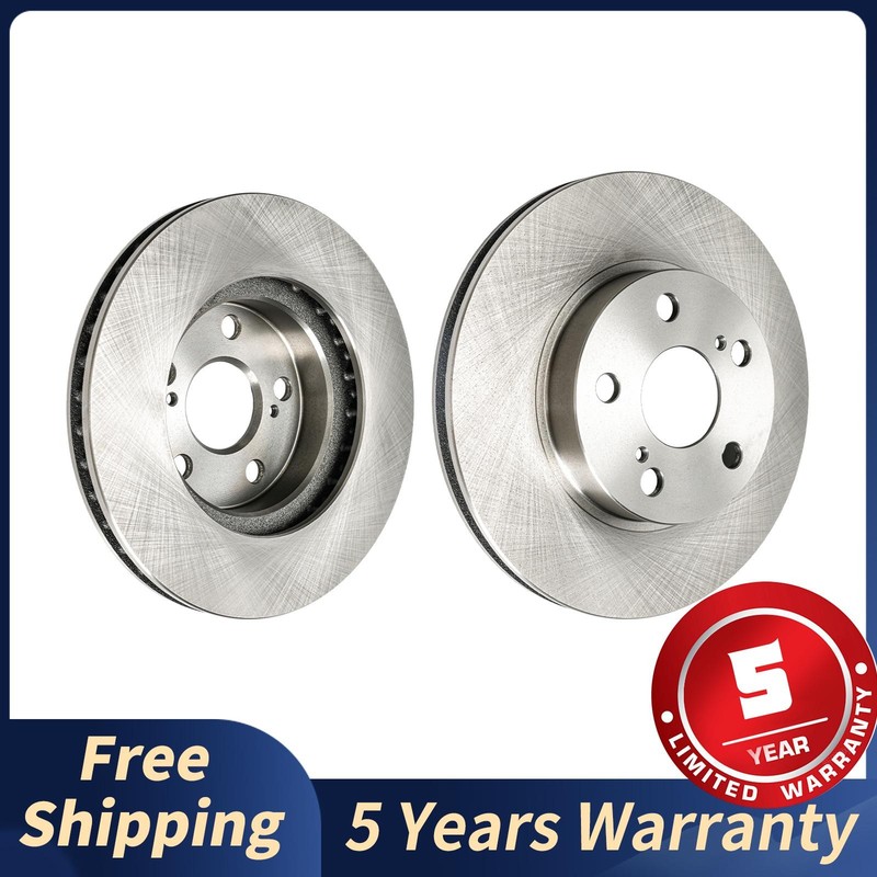 2x Front Disc Brake Rotor Vented Solid For Toyota Prius 2004-2009 980312FZN