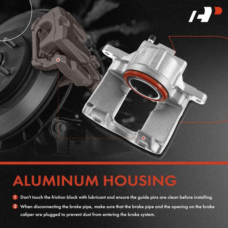 Front Drilled Brake Rotor & Pad + Brake Caliper for Jeep Wrangler 2013-2017 3.6L gallery