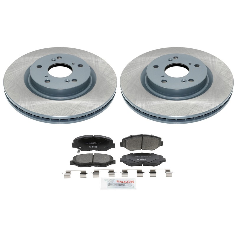DuraGo Front Rotors Bosch QuietCast Ceramic Disc Brake Pad Kit For CR-V L4 12-16