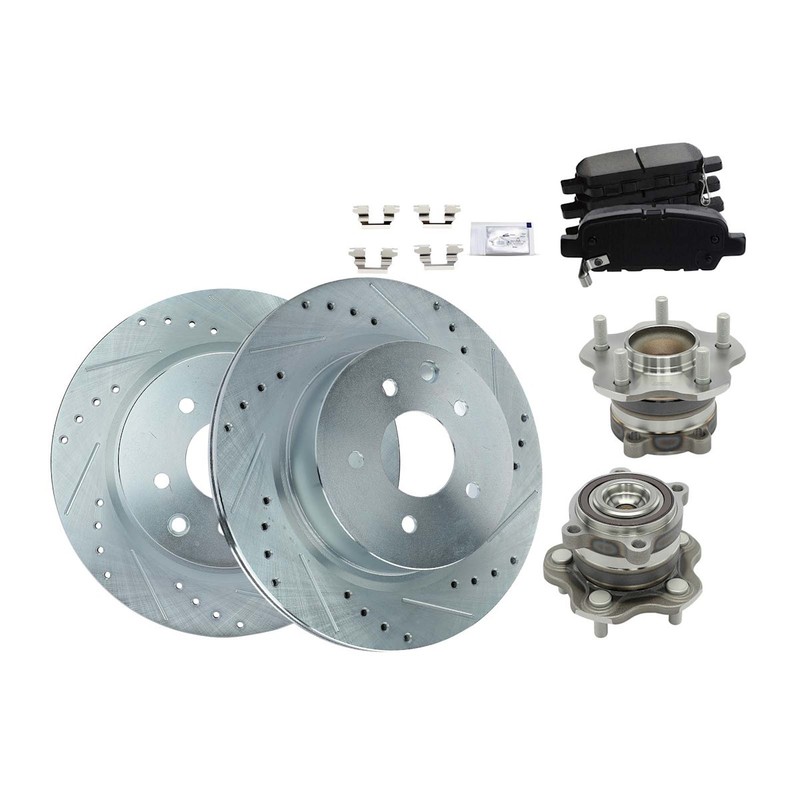 2-Wheel Set Brake Disc and Pad Kits Rear for Nissan Maxima 2010-2014, 2016-2017