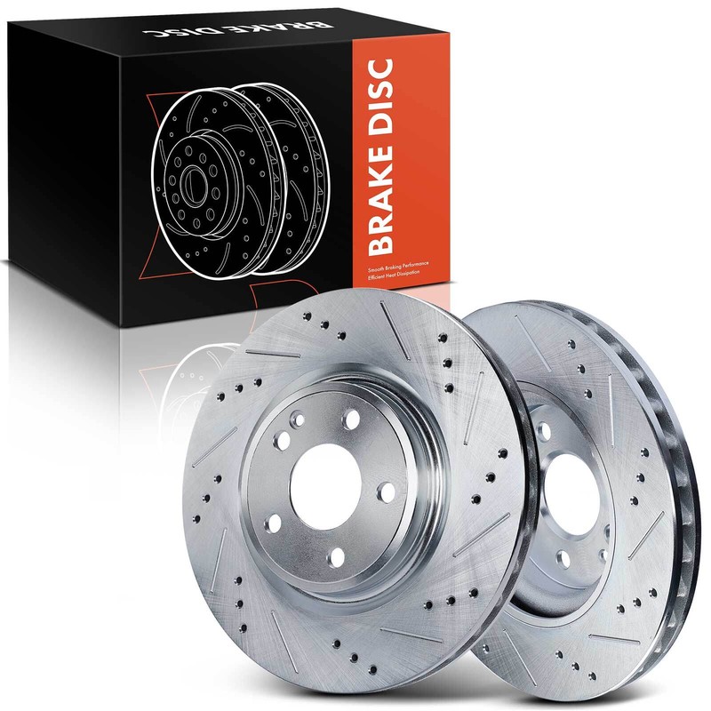 New Drilled Brake Rotors for INFINITI QX30 Mercedes-Benz B250 CLA250 Front Side