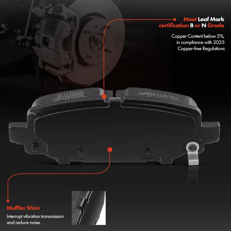 8x Front & Rear Disc Brake Rotors & Ceramic Brake Pads for Jeep Wrangler 18-20 gallery