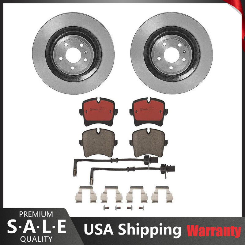 For Audi S6 S7 13-18 Brembo Rear Brake Kit PVT 356mm Disc Rotors & Ceramic Pads