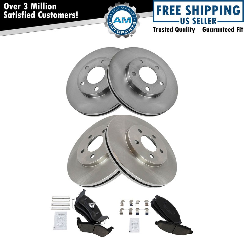 Front & Rear Premium Posi Ceramic Disc Brake Pad & Rotor Kit for Town Car