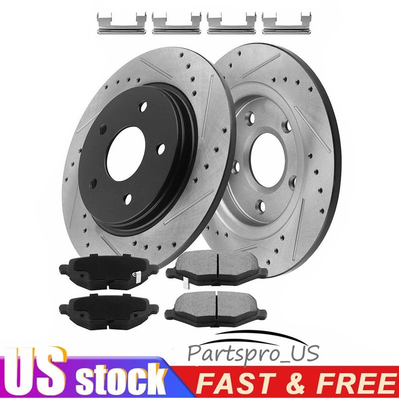 260mm REAR Drilled Rotors Brake Pads for 2003 – 2007 Honda Accord Acura TSX