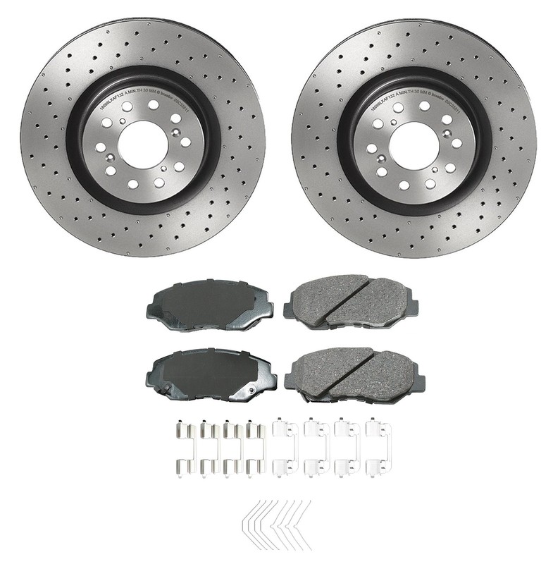 Akebono Front Brake Kit – ProACT Pads & 350mm Disc Rotors For Honda Civic Type R