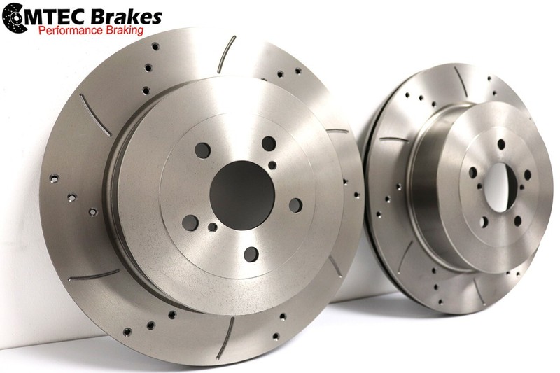Front Rear Brake Discs For Impreza STi 2.5 05-07 5x114.3mm PCD MTEC gallery