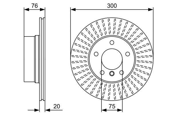 2x Brake Discs Pair Vented Rear 300mm 0986479497 Bosch Set 34216778051 BD1356 gallery