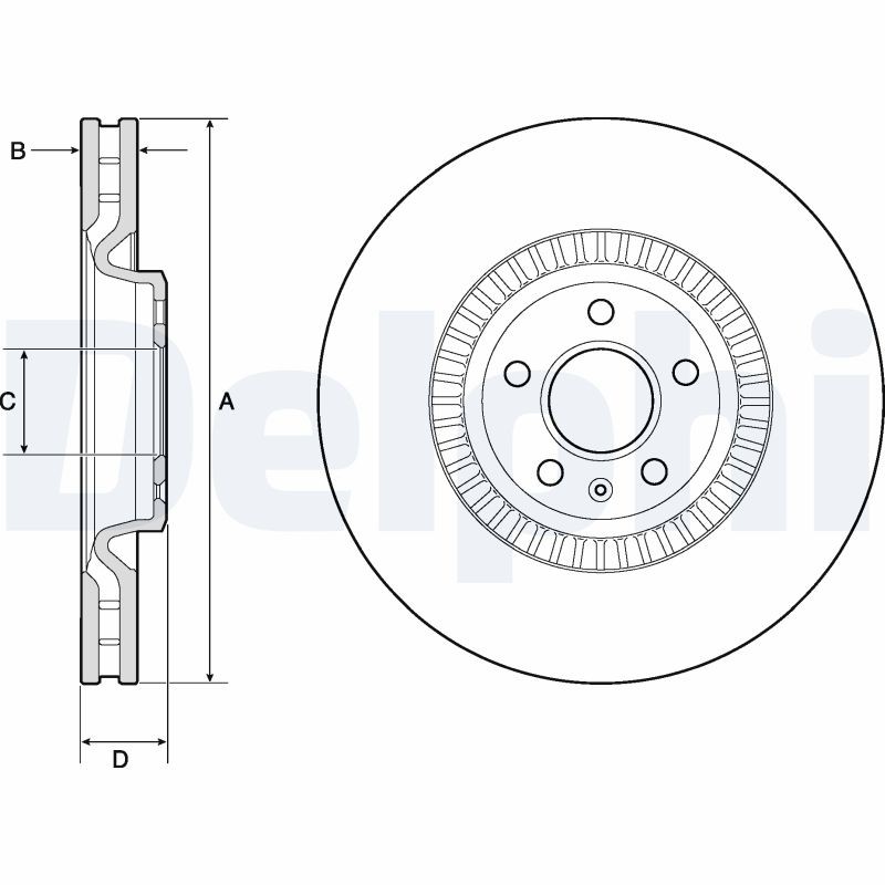 Delphi BG9171C Brake Disc for Audi