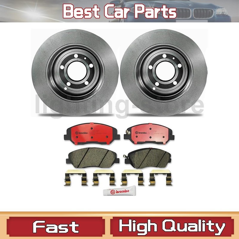 Front Brake Pads and Disc Rotors set Fits Hyundai Santa Fe 3.3L 2.7L
