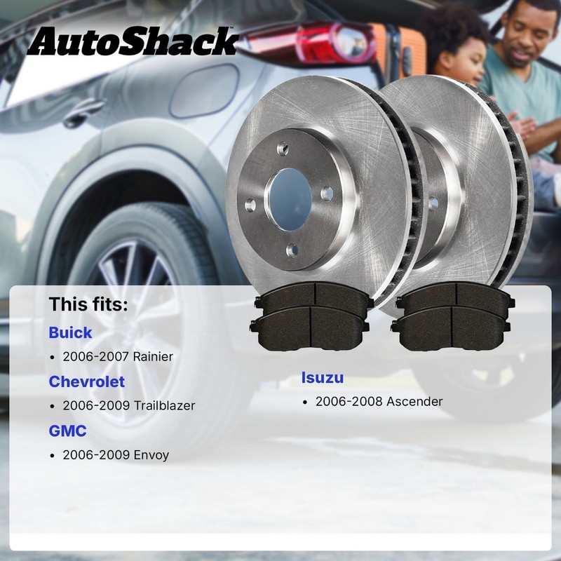 Front Brake Rotors Ceramic Pads for Chevrolet, Trailblazer 2006-2009 gallery
