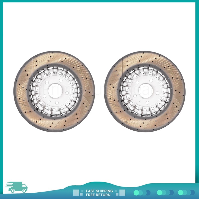 NEW 2x Front Vented Brake Disc Rotors 4M0615301AS Fits Audi A6 A8 Q Q7 Q8 gallery