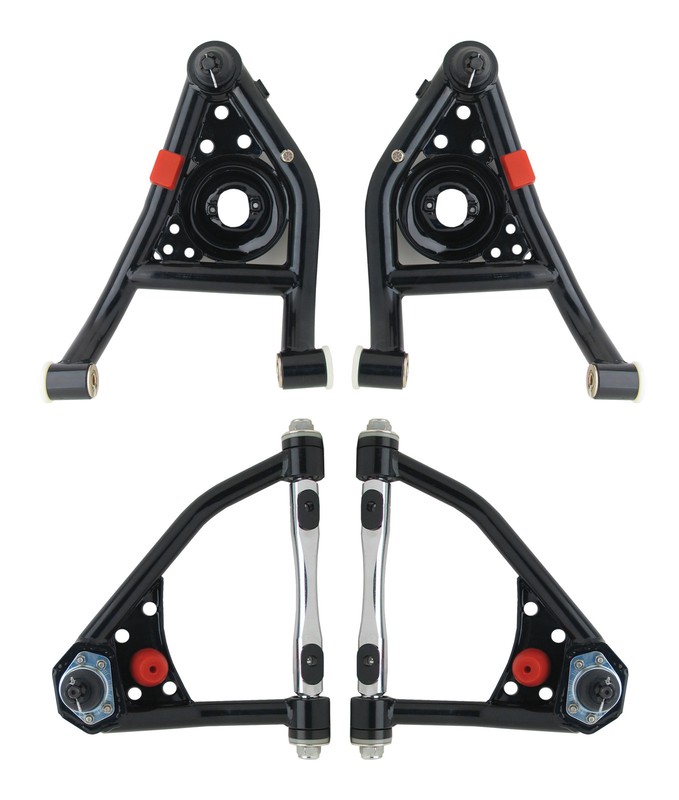 1969-74 Chevy Nova Performance Chrome Disc Brake, Control Arms, pc Red Calipers gallery