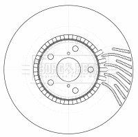 Brake Disc Single Vented fits LEXUS RC300h 2.5 Front Right 2014 on 2AR-FSE 334mm gallery