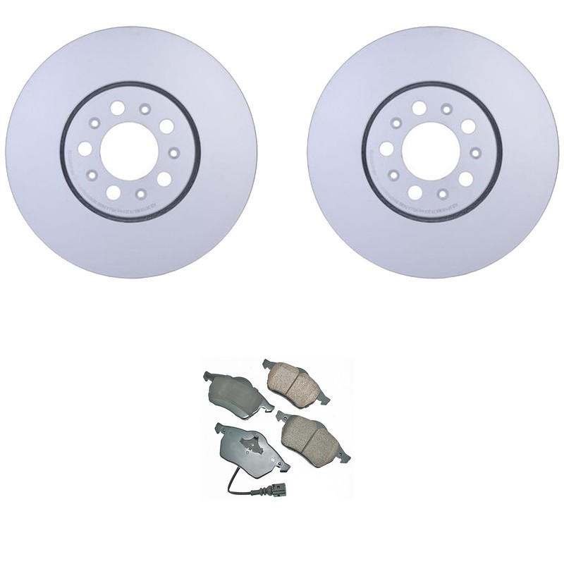 Hella Front Rotors Akebono EURO Ceramic Disc Brake Pad Kit For Beetle Golf Jetta