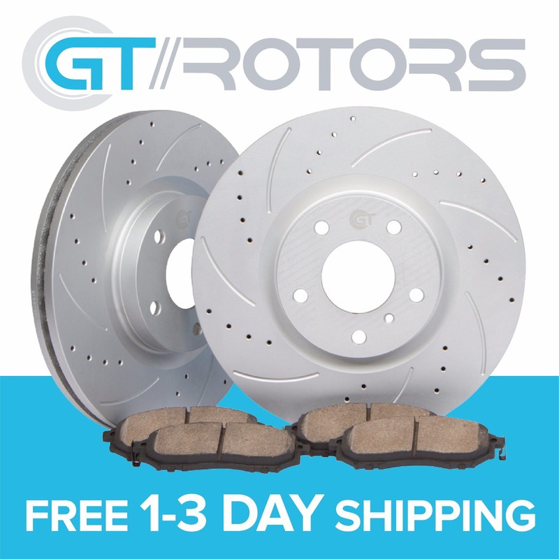 Front 312mm Brake Disc Rotor Set with Ceramic Pads VW GTI CC Passat Beetle A3
