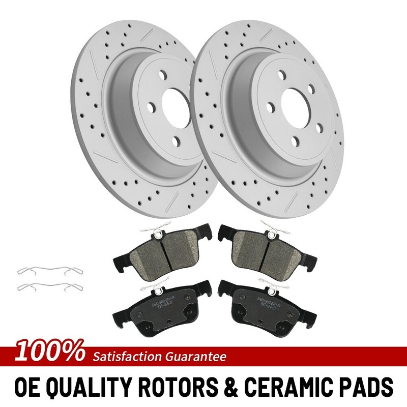 316mm Rear Brake Rotor Ceramic Pad For Ford Edge Fusion Lincoln Nautilus Mkx Mkz
