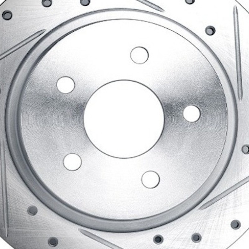 For Toyota C-HR 2020-2022 Brake Rotor Set | Silver | Drilled And Slotted Style gallery