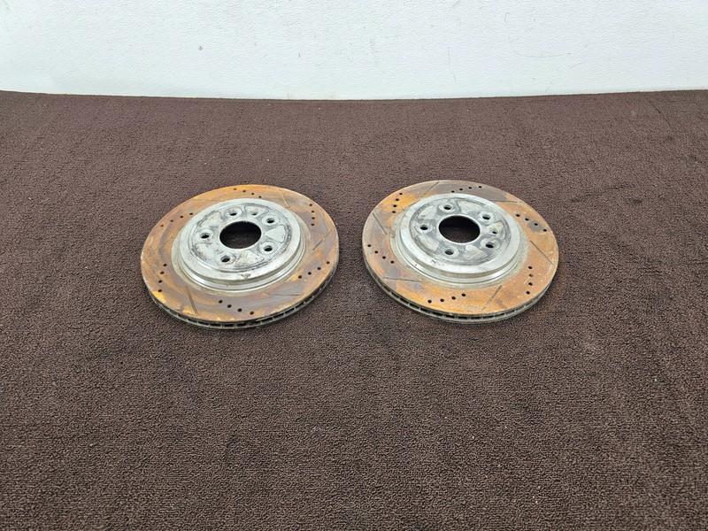 CHEVROLET CORVETTE Z51 3LT 14-19 2X SLOTTED DRILLED REAR WHEEL BRAKE DISC ROTOR