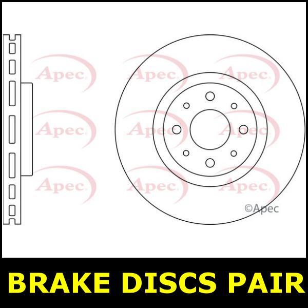 Brake Discs Pair Front FOR ALFA MITO 1.6 08->15 Diesel Apec gallery