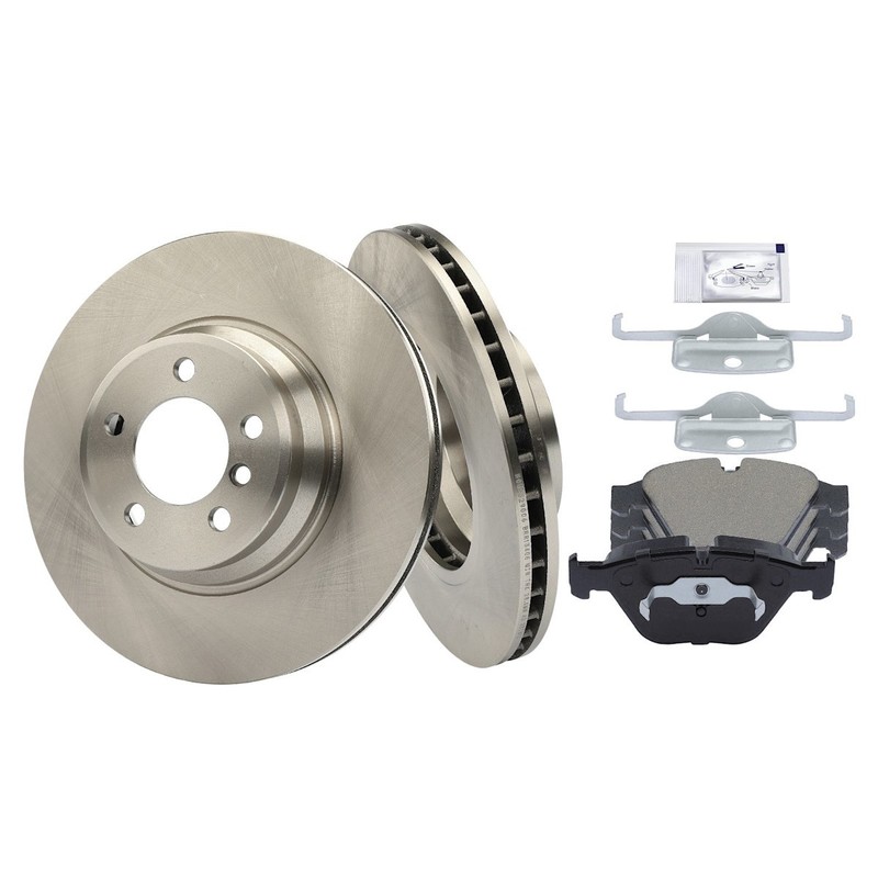 2-Wheel Set Brake Disc and Pad Kits Front for 750 760 745 E65 7 Series BMW 750Li
