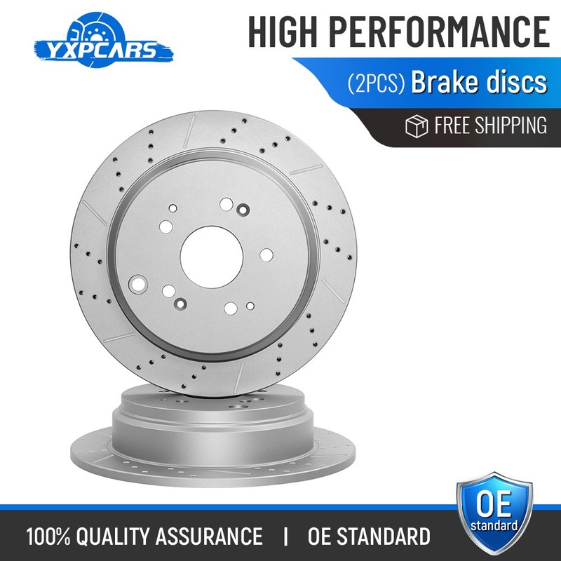 313mm Rear Drilled Disc Brake Rotors Kit for 2002 2003 2004 Honda Odyssey