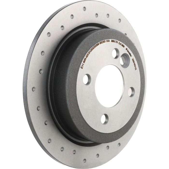 Brembo 0891631X Rear Premium Xtra Cross Drilled Rotor for 2002-2007 Mini Cooper