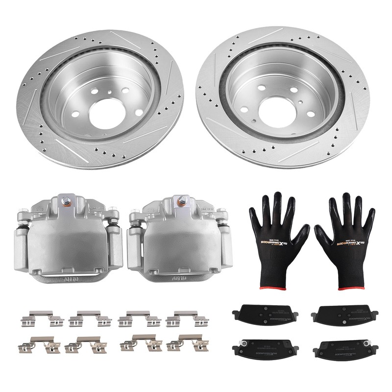 Rear Brake Disc Rotors+Calipers w/Pads for GMC Yukon/Yukon XL 2015-2020 18-B5031